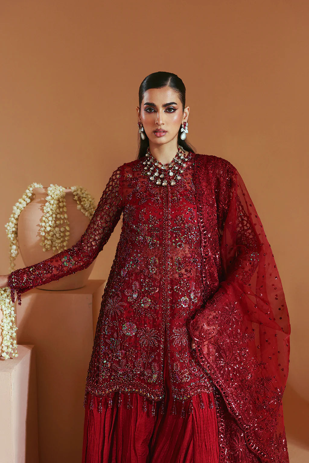 Emaan Adeel Celestique Wedding Formals | Design Scarlet  | Unstitched Collection 2025