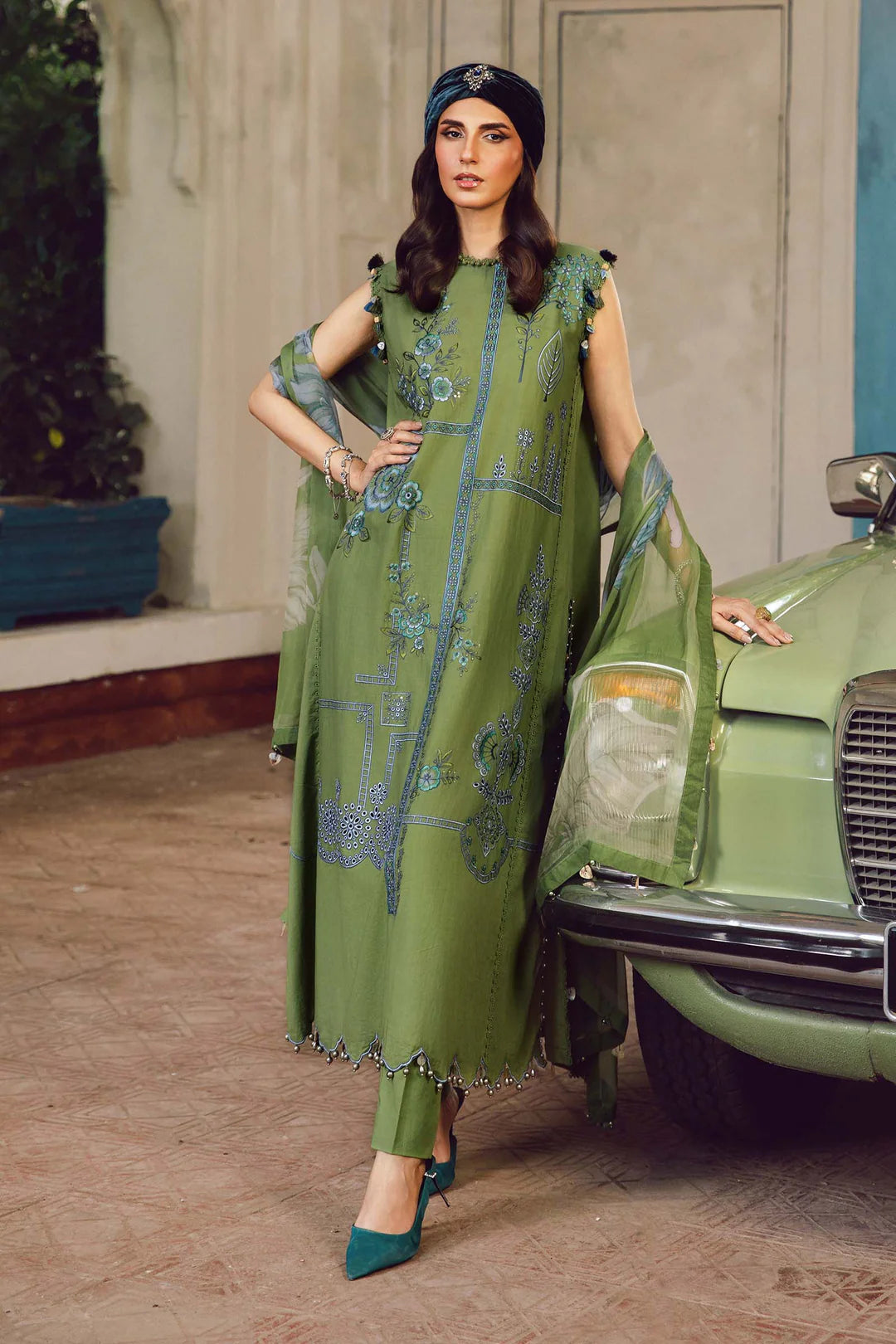 Maria B Mprints Rani Mahal Fall | Design # 1A Unstitched | Collection 2025