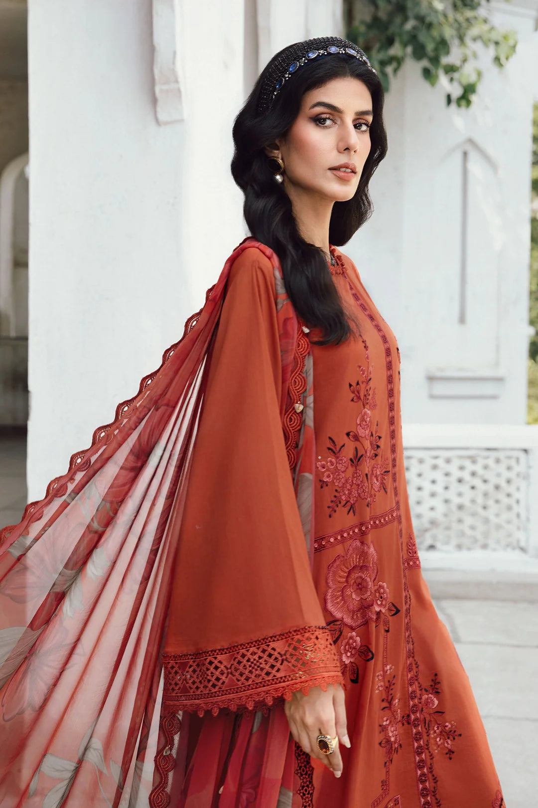 Maria B Mprints Rani Mahal Fall | Design # 1B Unstitched | Collection 2025