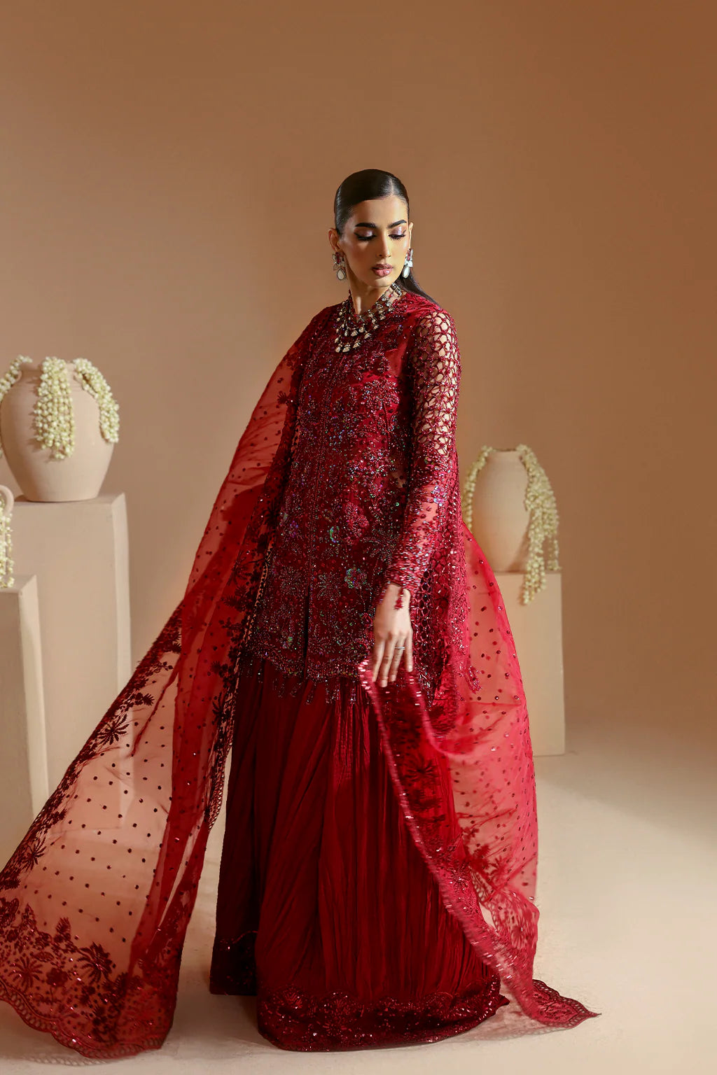 Emaan Adeel Celestique Wedding Formals | Design Scarlet  | Unstitched Collection 2025