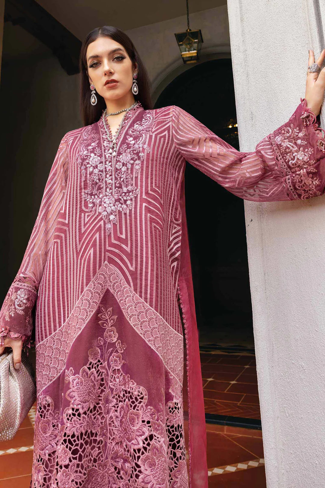 WL-1304- Ash pink | Maria B Winter Luxe Collection 2025