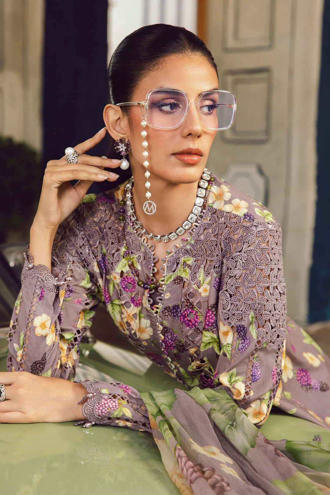 Maria B Mprints Rani Mahal Fall | Design # 6B Unstitched | Collection 2025