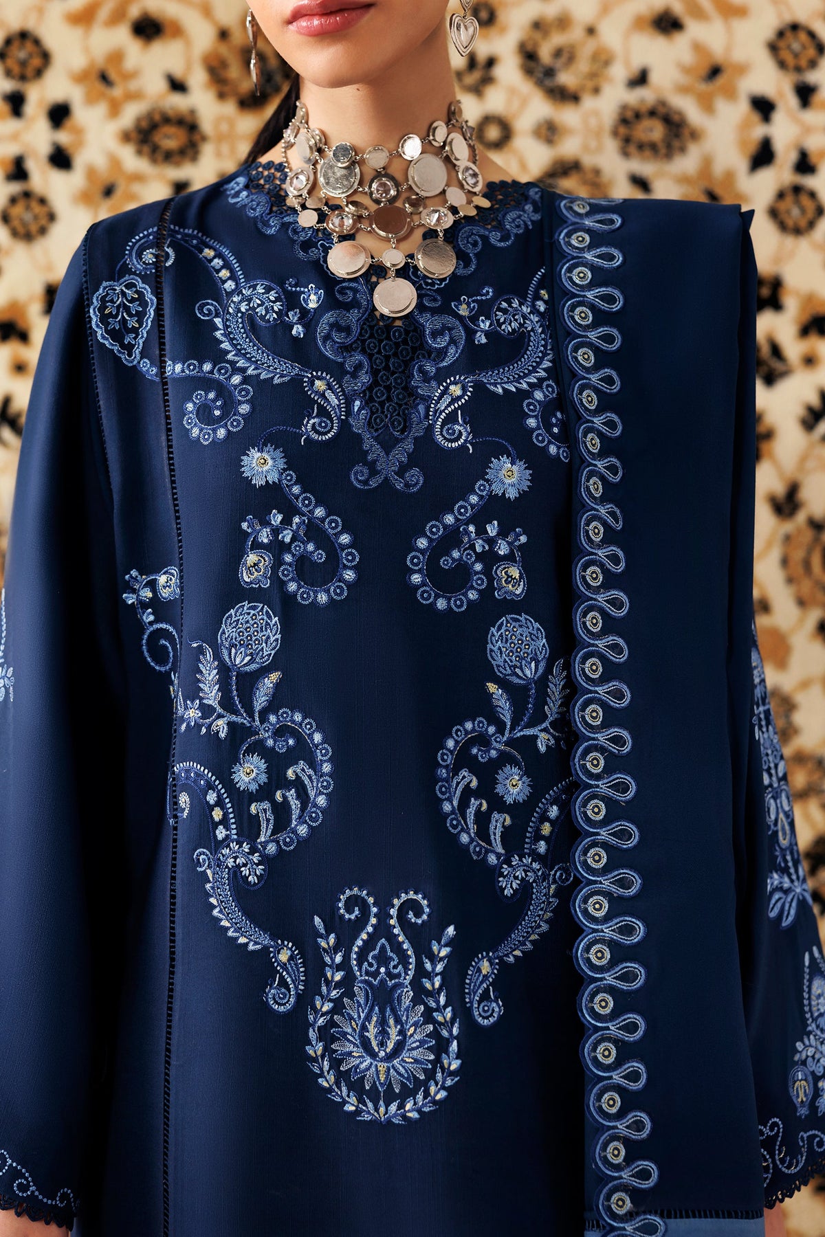 QLW-10 Seran | Qalamkar | Qline Linen Collection 2026