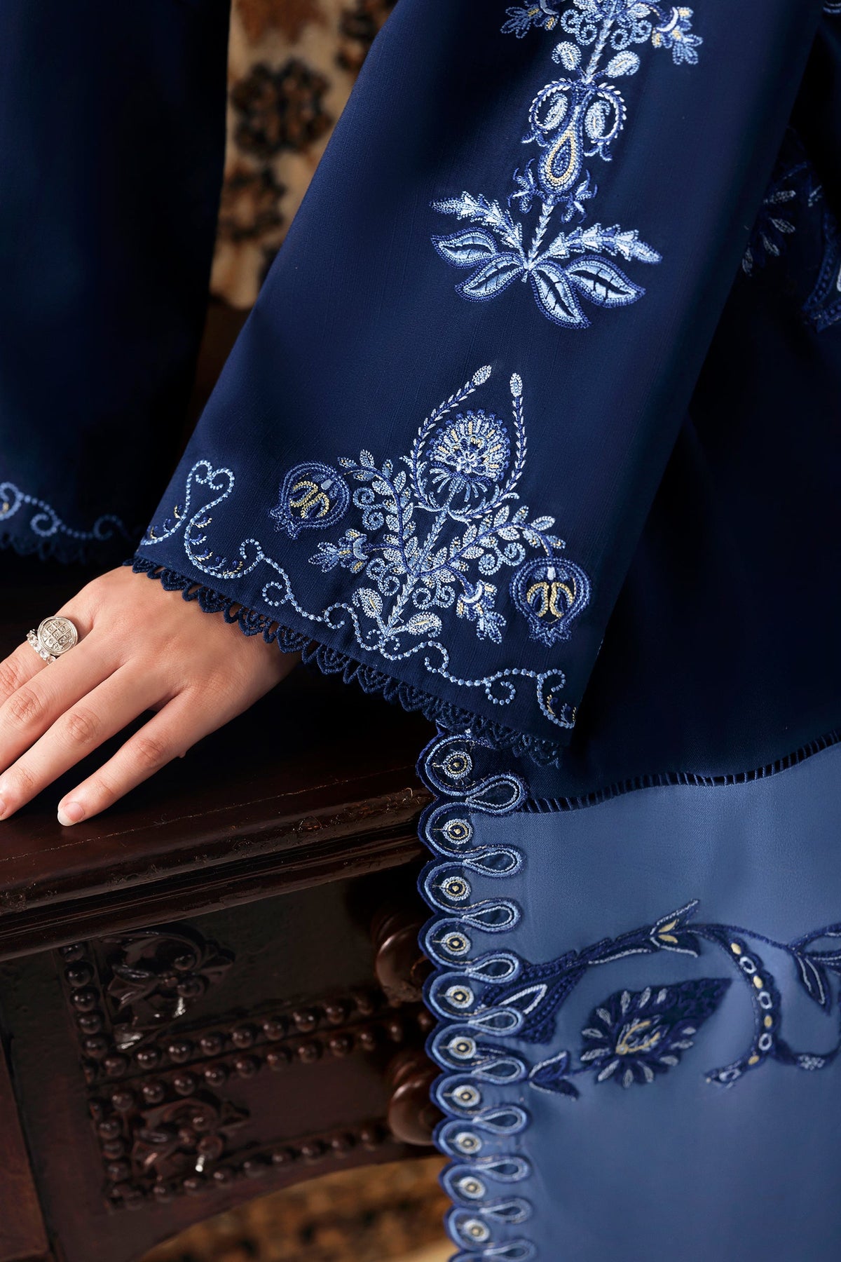 QLW-10 Seran | Qalamkar | Qline Linen Collection 2026