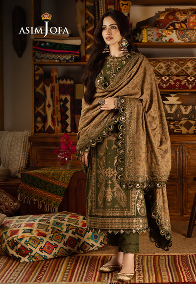 AJKT-07 | Asim Jofa | Kashmiri Taanka Embroidered Shawl Collection 2023