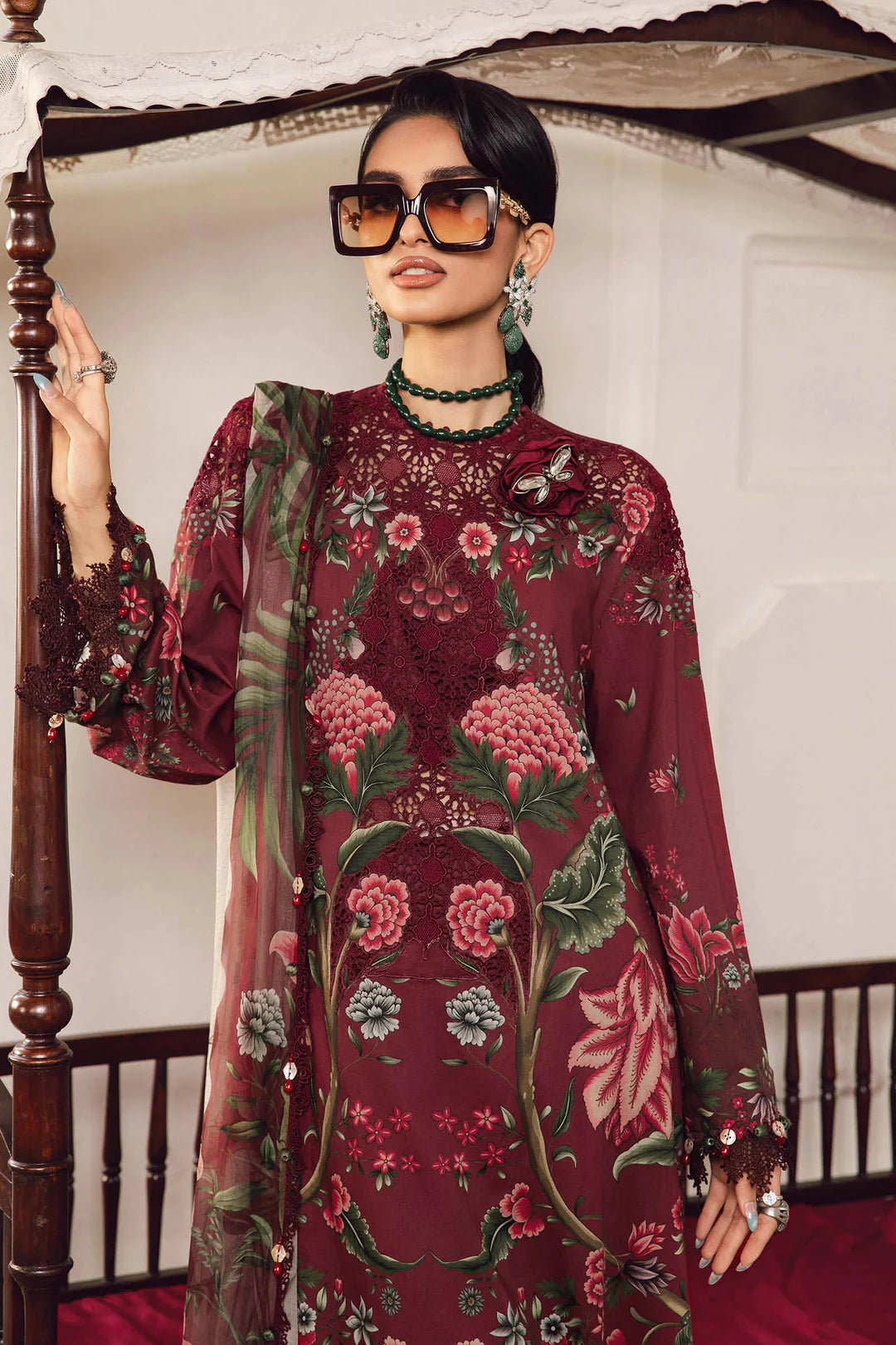 Maria B Mprints Rani Mahal Fall | Design # 9A Unstitched | Collection 2025