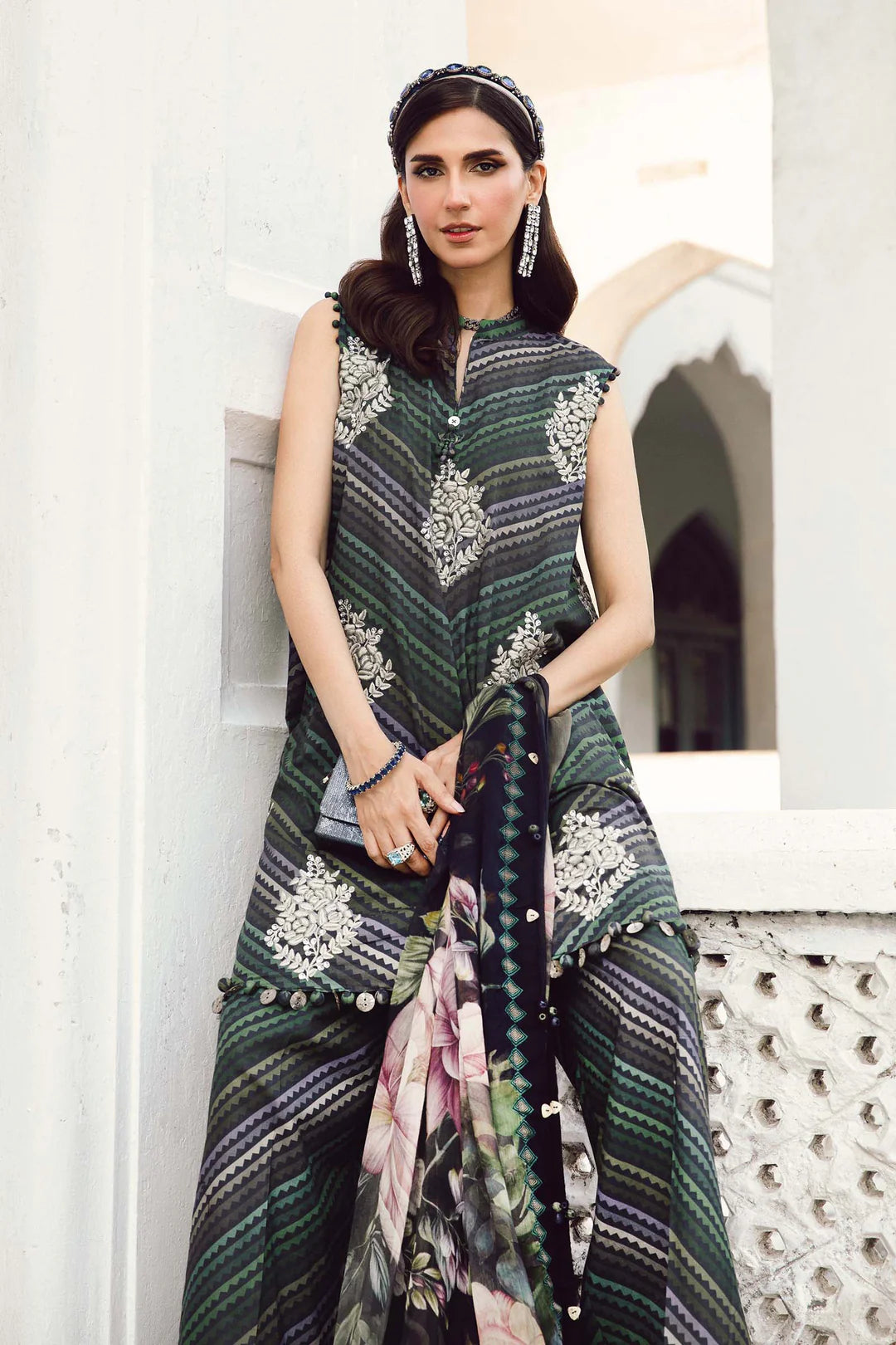 Maria B Mprints Rani Mahal Fall | Design # 5A Unstitched | Collection 2025