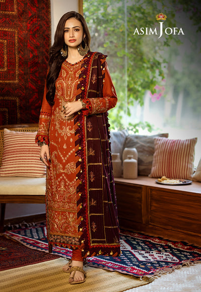 AJKT-09 | Asim Jofa | Kashmiri Taanka Embroidered Shawl Collection 2023