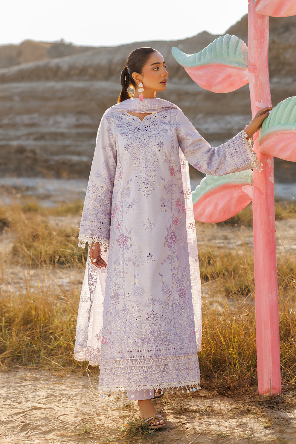 SUNLIT SWAY |  Emaan Adeel | Sunlit Groove Luxury Lawn Unstitched Collection 2026