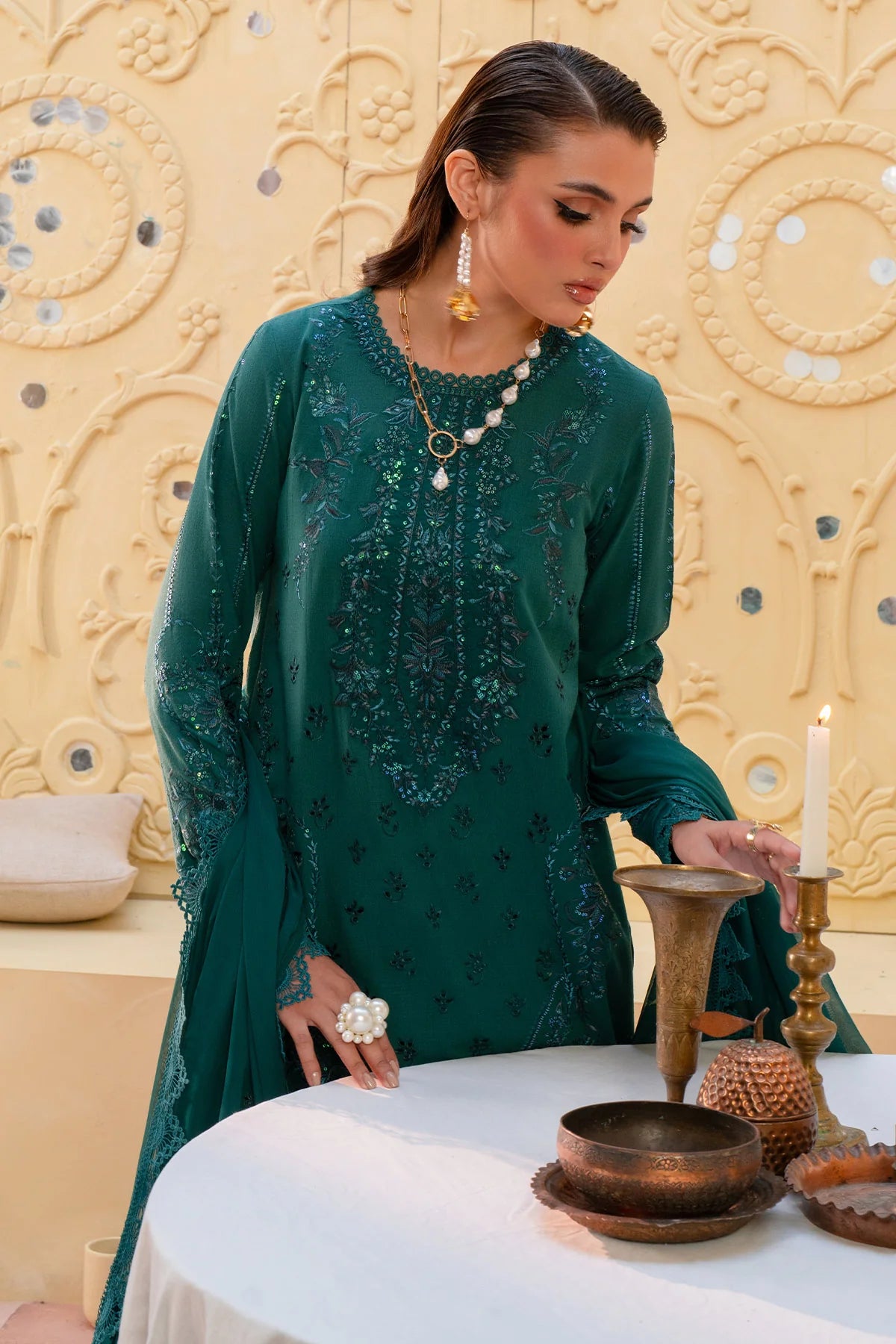 NE-132 | Nureh | Unstitched Karandi Collection 2025