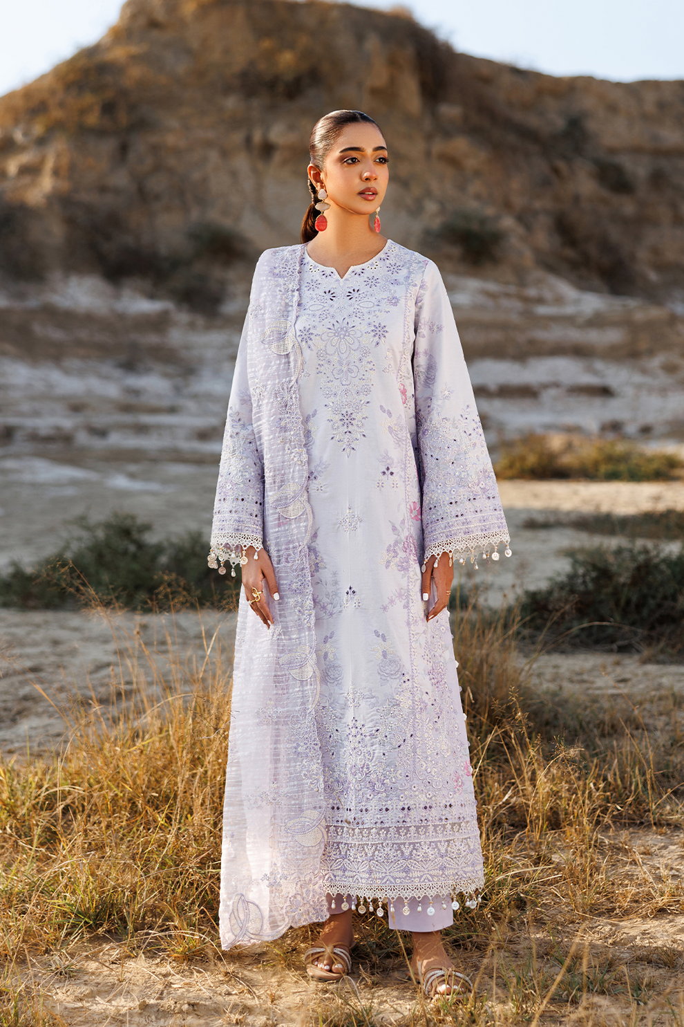 SUNLIT SWAY |  Emaan Adeel | Sunlit Groove Luxury Lawn Unstitched Collection 2026