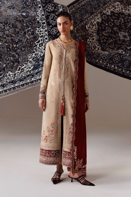 QLW-16 HAMNA | Qalamkar | Qline Linen Collection 2026