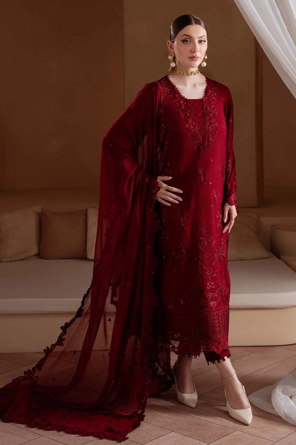 NE-173 | Nureh | Unstitched Karandi Collection 2025