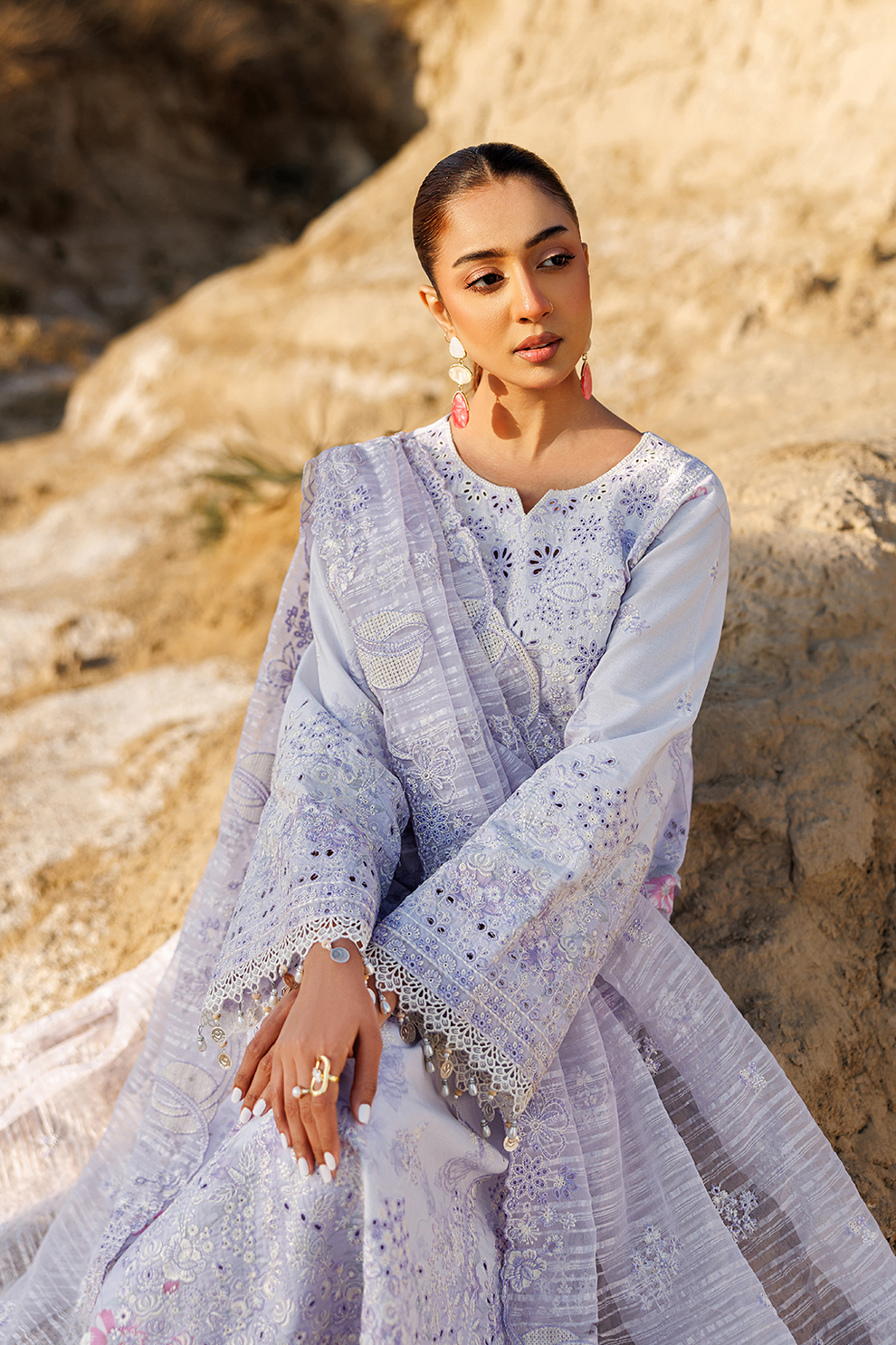 SUNLIT SWAY |  Emaan Adeel | Sunlit Groove Luxury Lawn Unstitched Collection 2026