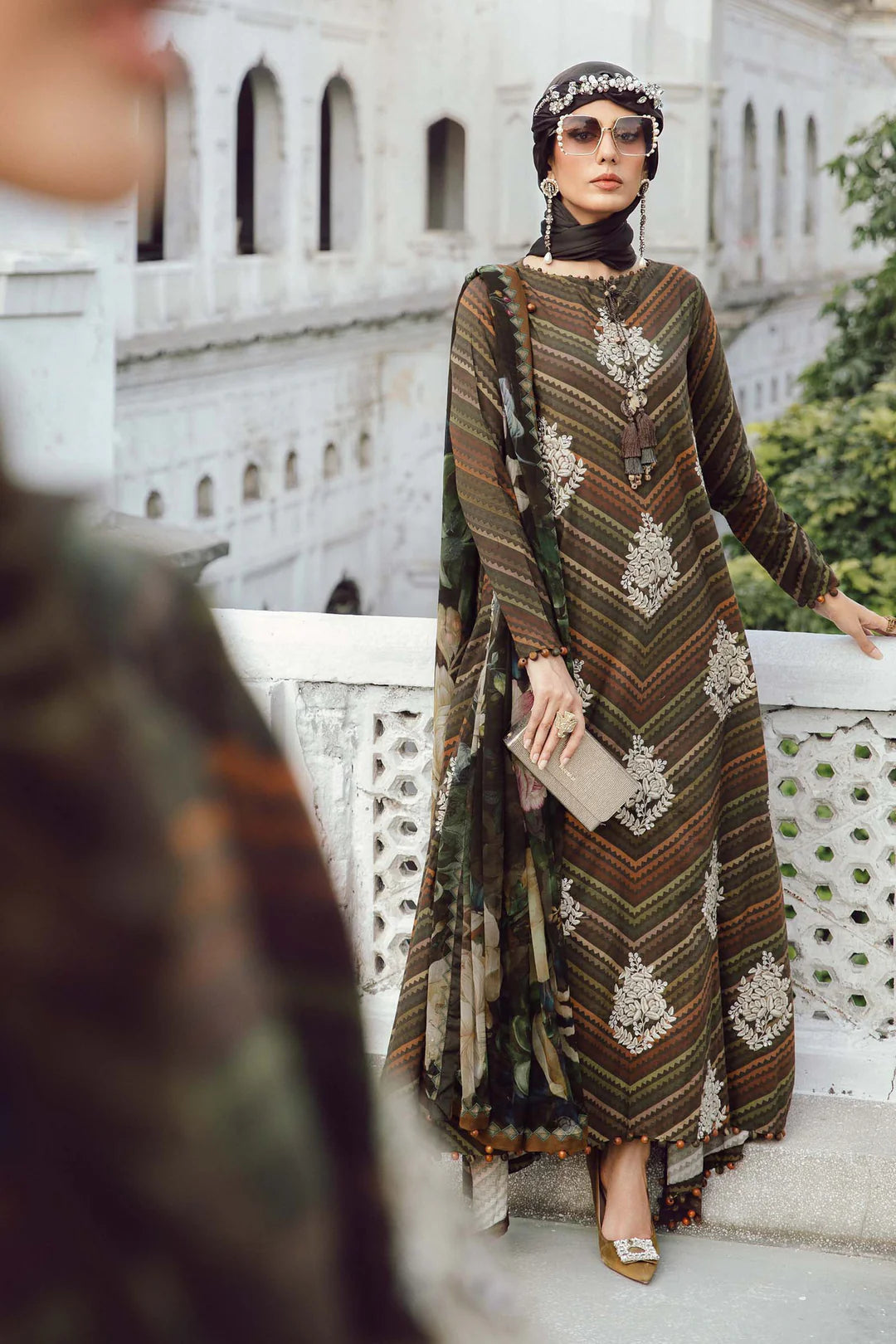 Maria B Mprints Rani Mahal Fall | Design # 5B Unstitched | Collection 2025