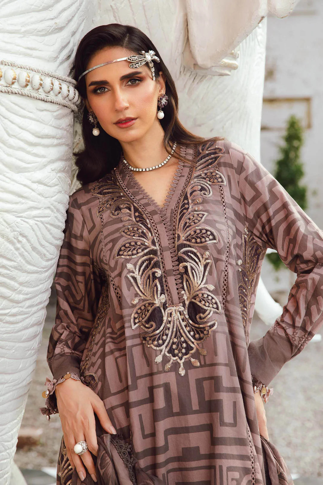 Maria B Mprints Rani Mahal Fall | Design # 3B Unstitched | Collection 2025