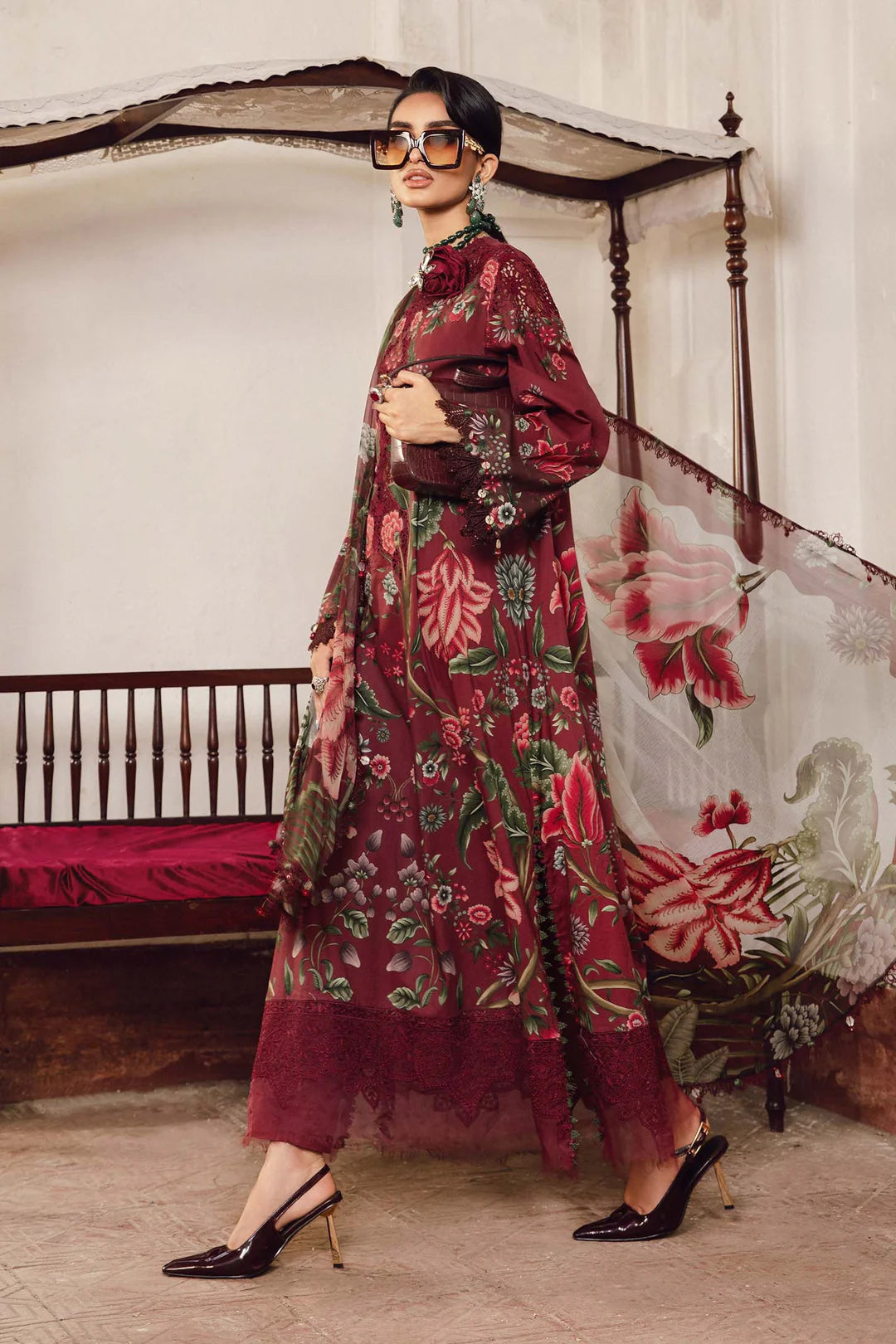 Maria B Mprints Rani Mahal Fall | Design # 9A Unstitched | Collection 2025