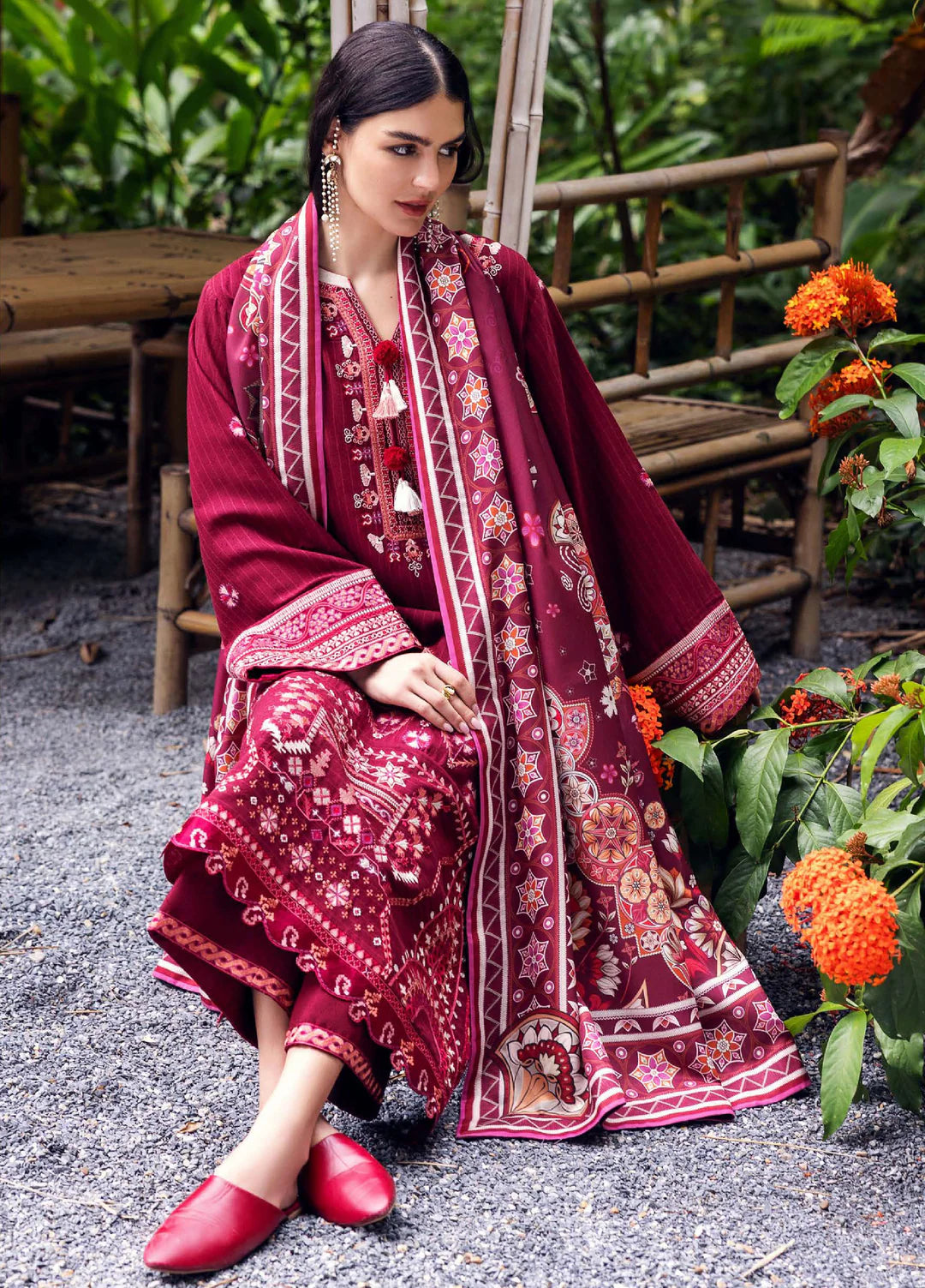 EMERALD GLIMMER | Mushq | Symphony Hemline Karandi Winter Collection 2025