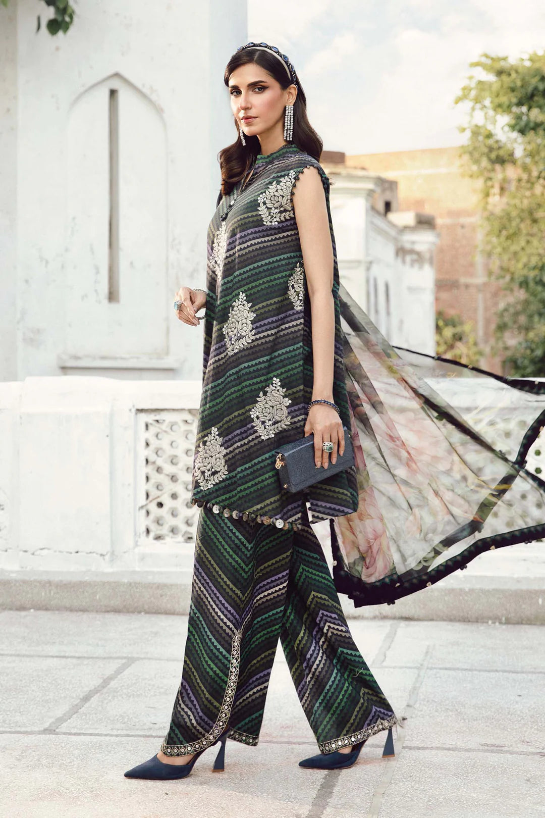 Maria B Mprints Rani Mahal Fall | Design # 5A Unstitched | Collection 2025