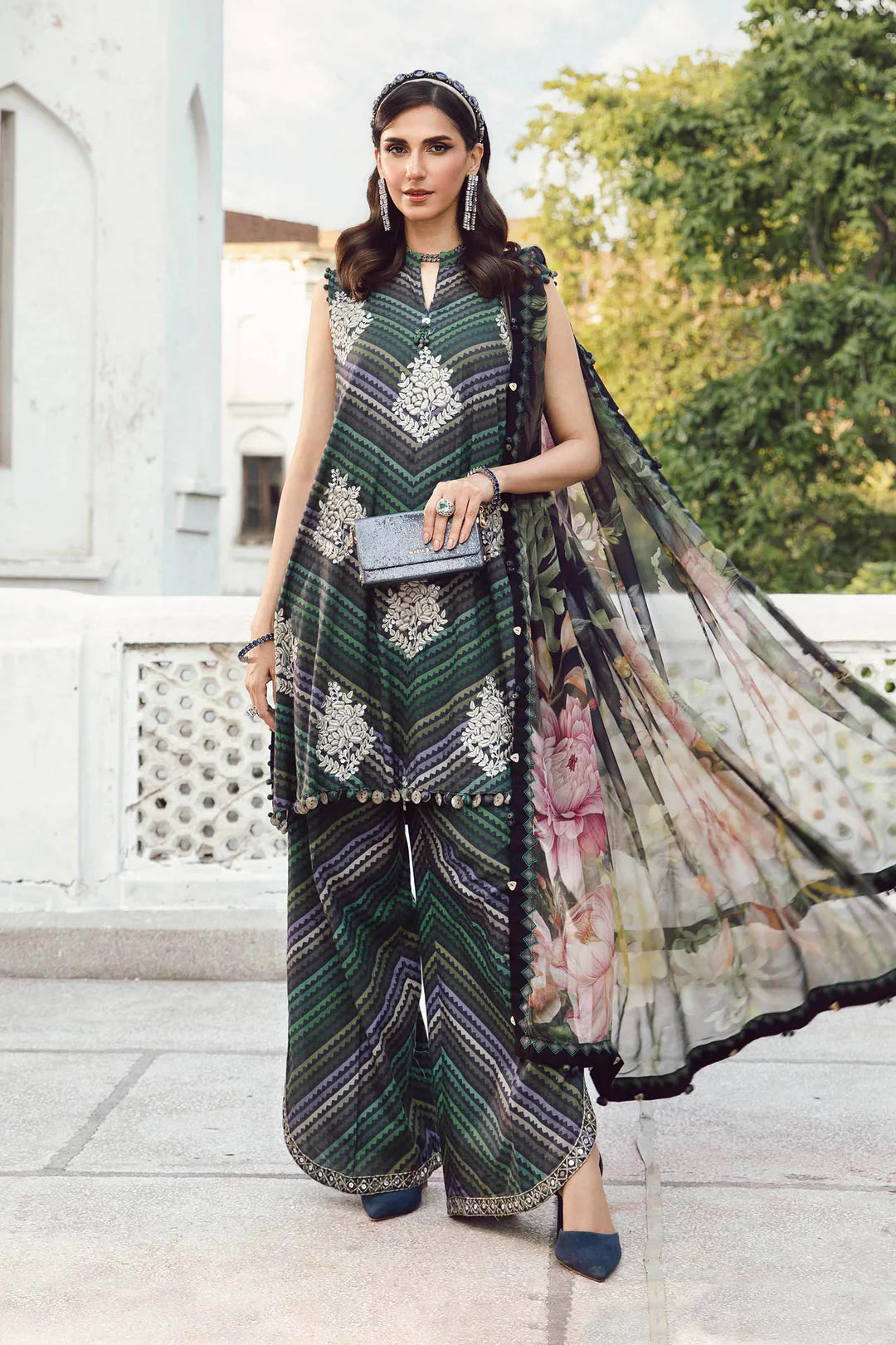 Maria B Mprints Rani Mahal Fall | Design # 5A Unstitched | Collection 2025