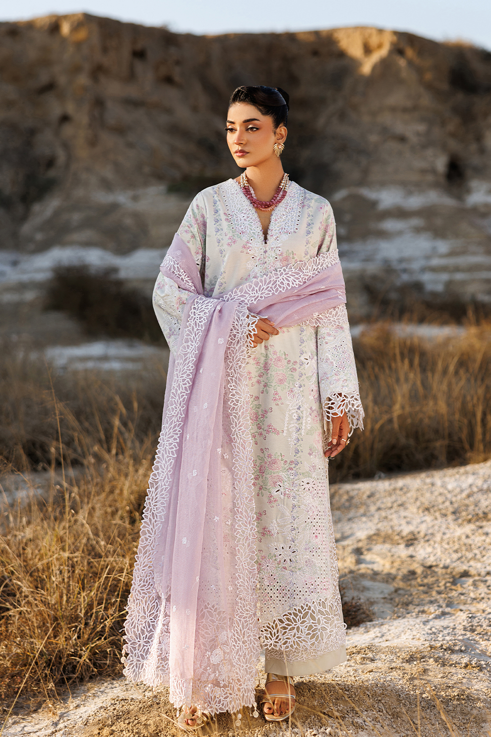 SUNNY SPLASH |  Emaan Adeel | Sunlit Groove Luxury Lawn Unstitched Collection 2026