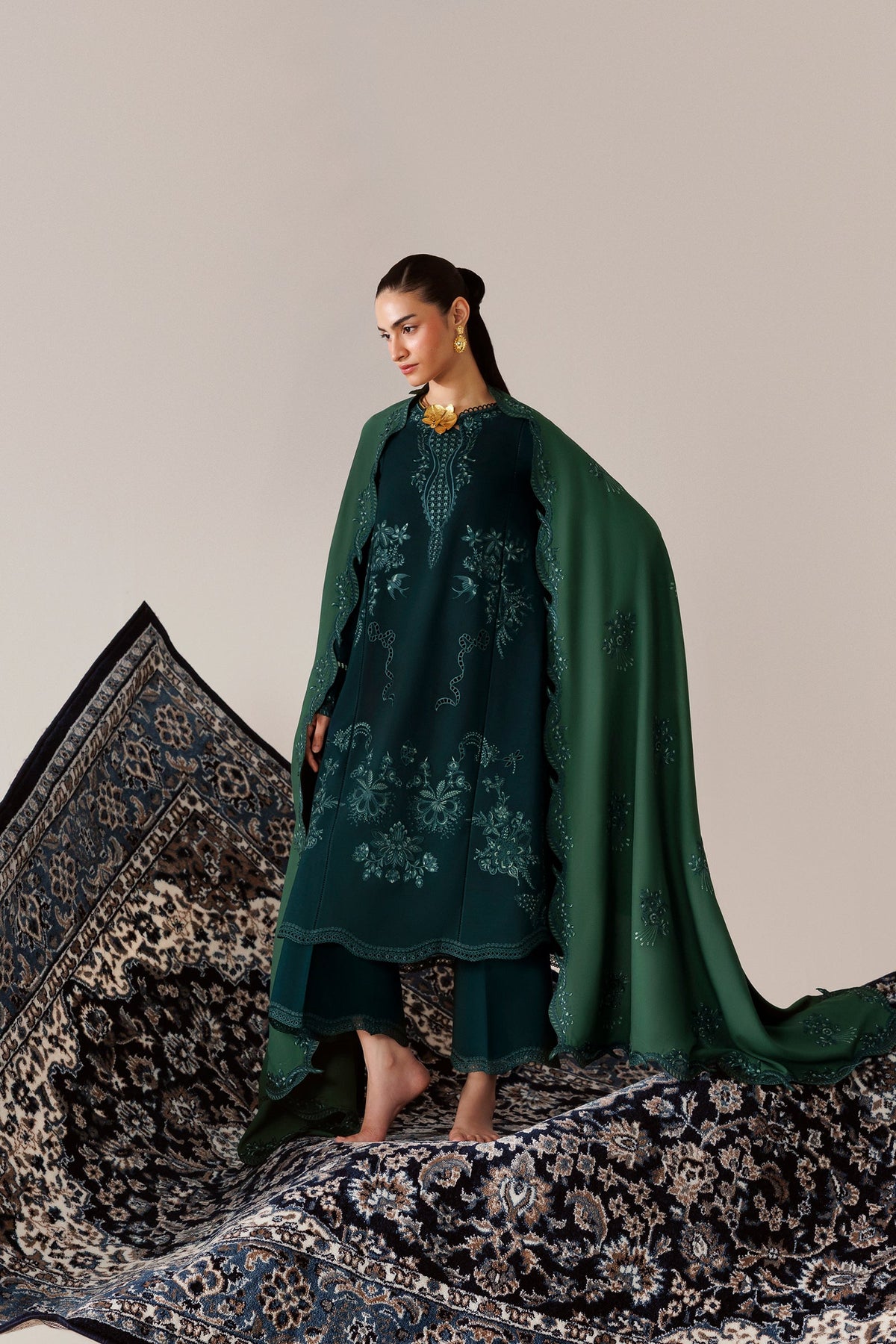 QLW-09 ROMA | Qalamkar | Qline Linen Collection 2026