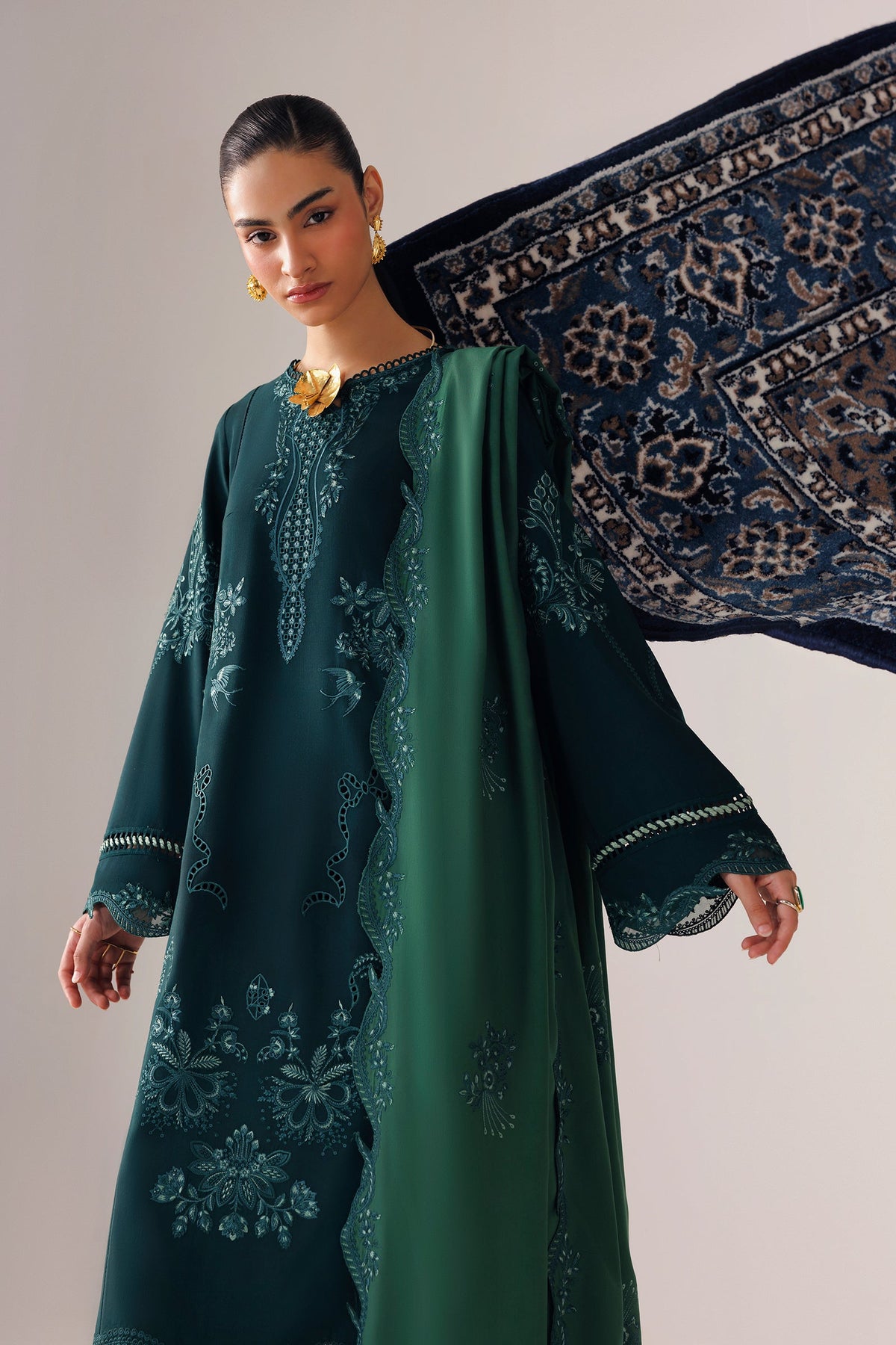 QLW-09 ROMA | Qalamkar | Qline Linen Collection 2026