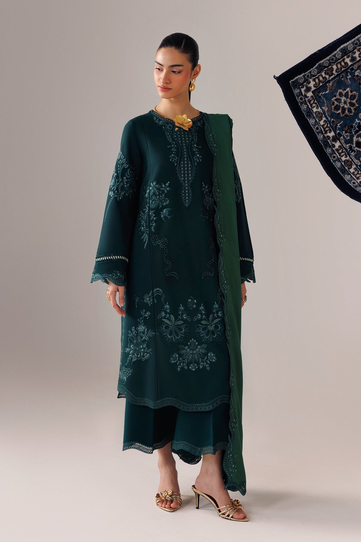QLW-09 ROMA | Qalamkar | Qline Linen Collection 2026