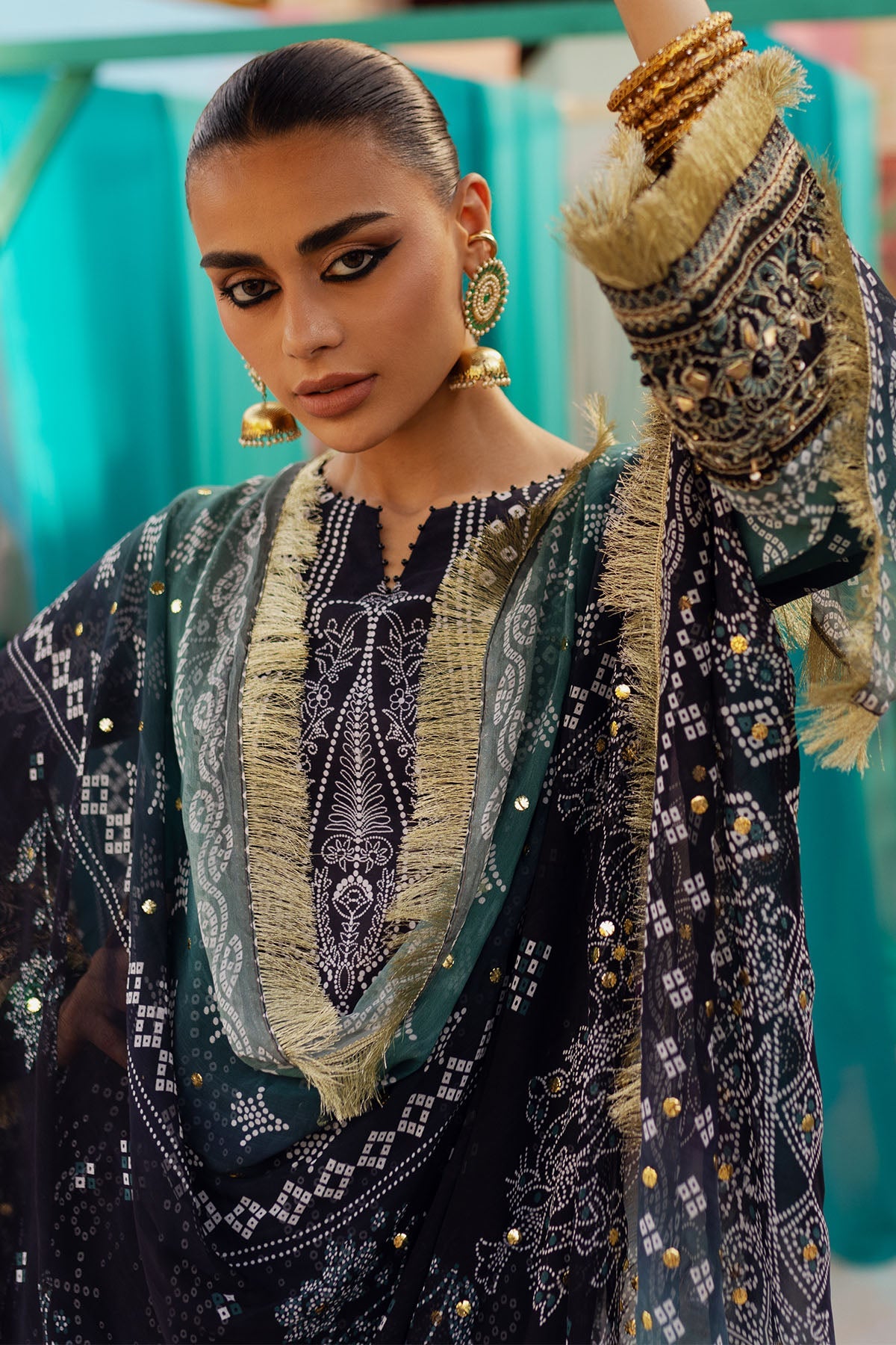 NS-129 | Nureh | Bazaar Volume 2 Lawn Collection 2024