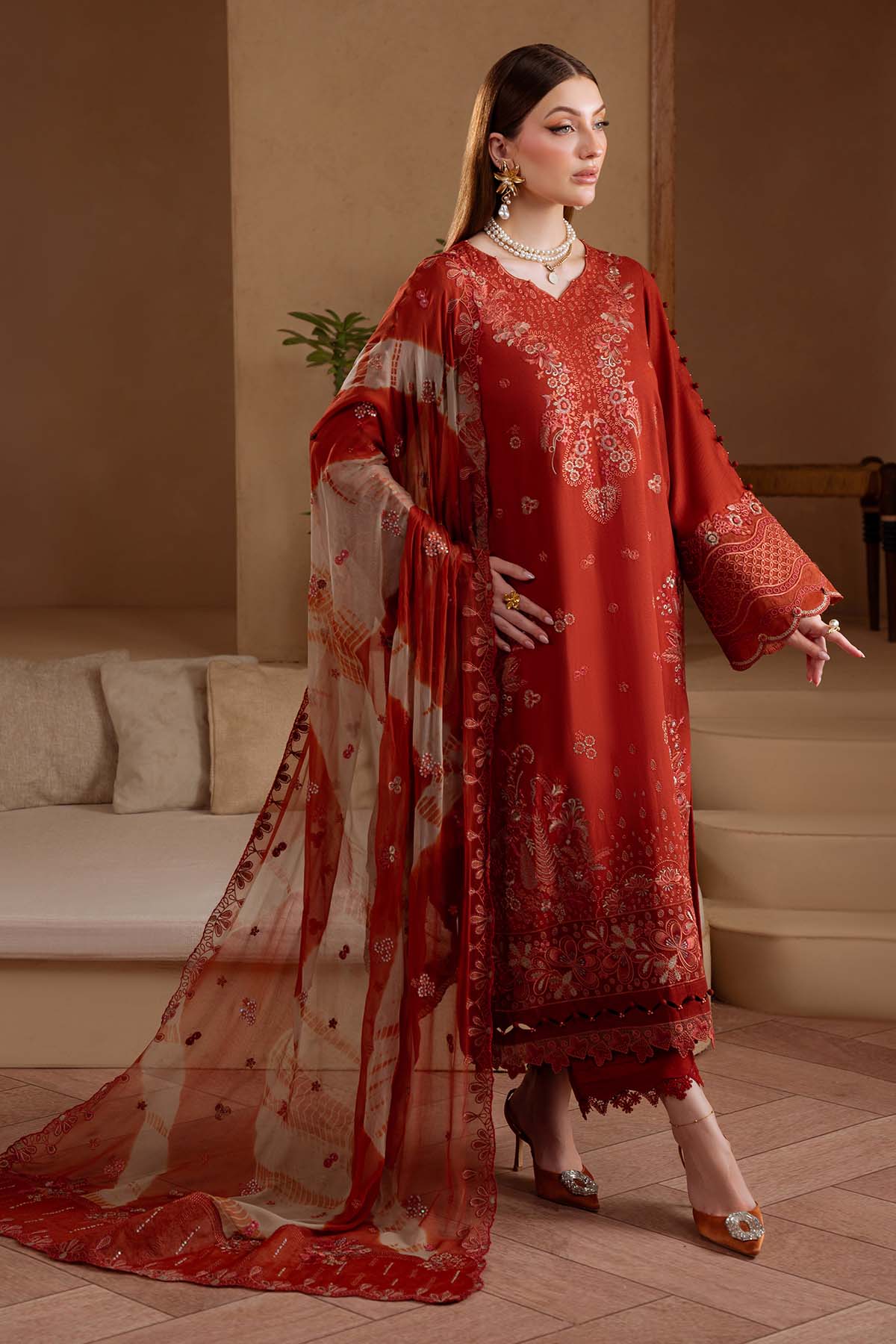 NE-171 | Nureh | Unstitched Karandi Collection 2025