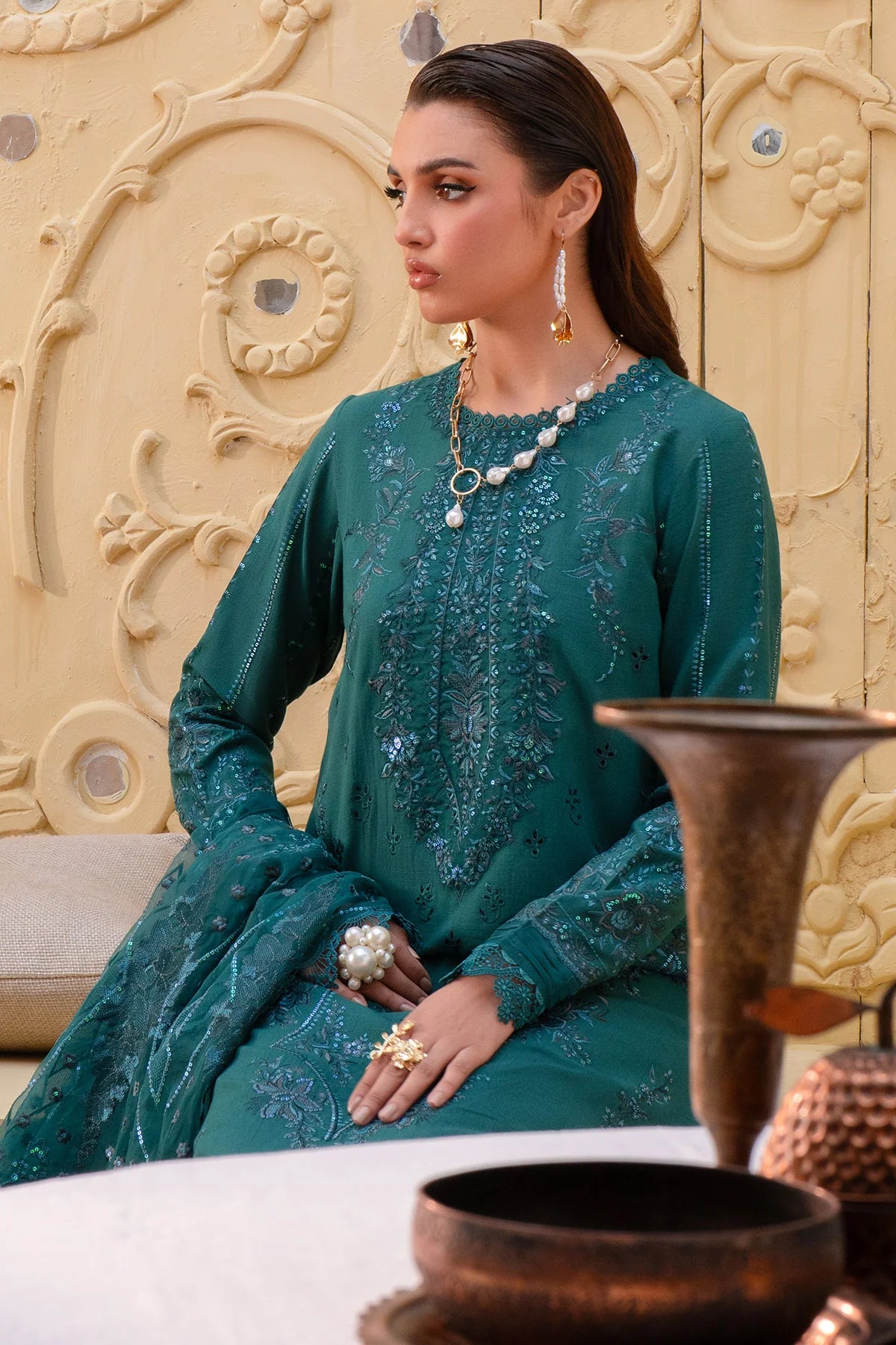 NE-132 | Nureh | Unstitched Karandi Collection 2025