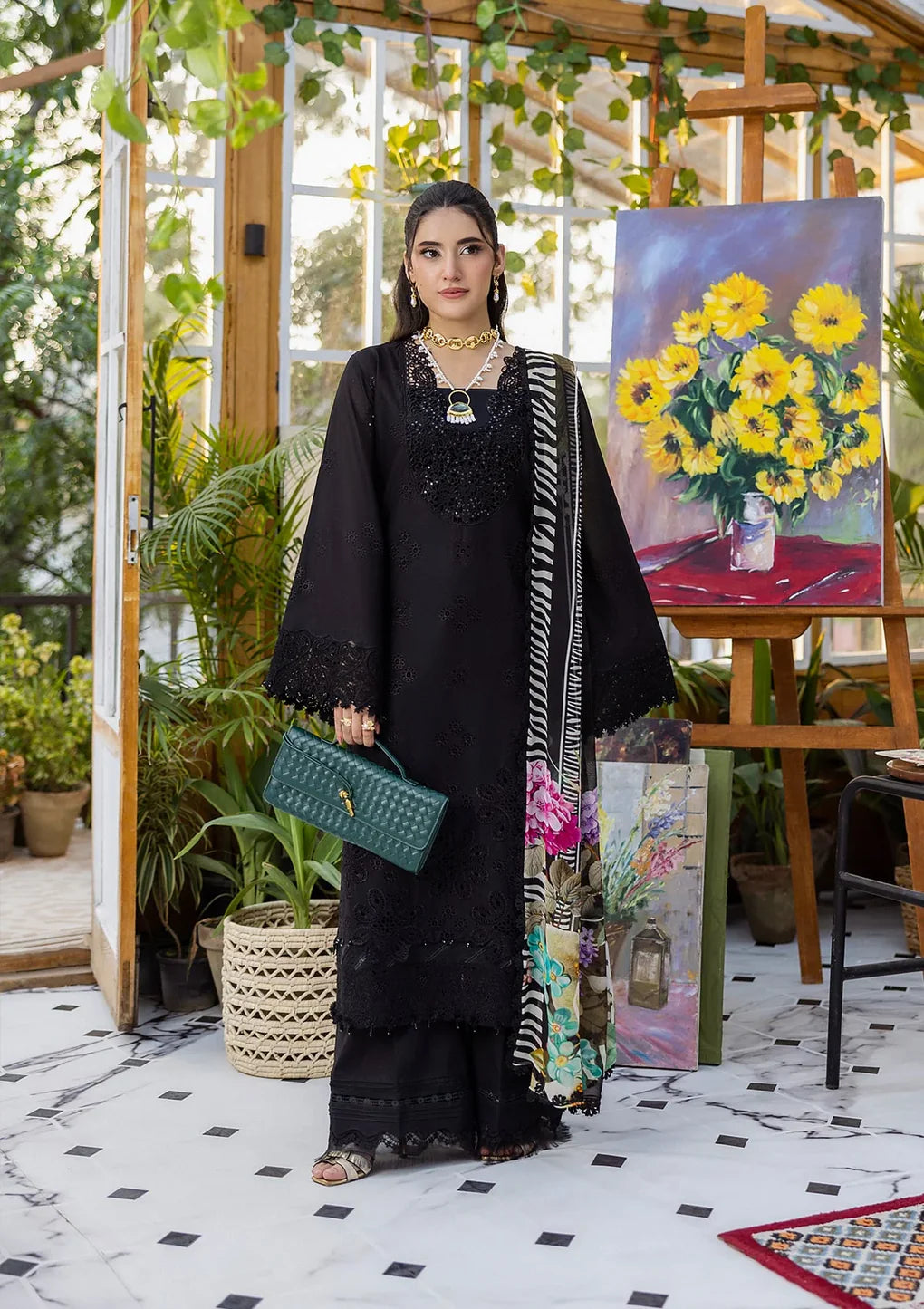 EEC-2A QUEEN OF DUSK | Elaf | E Craft Chikankari Collection 2025