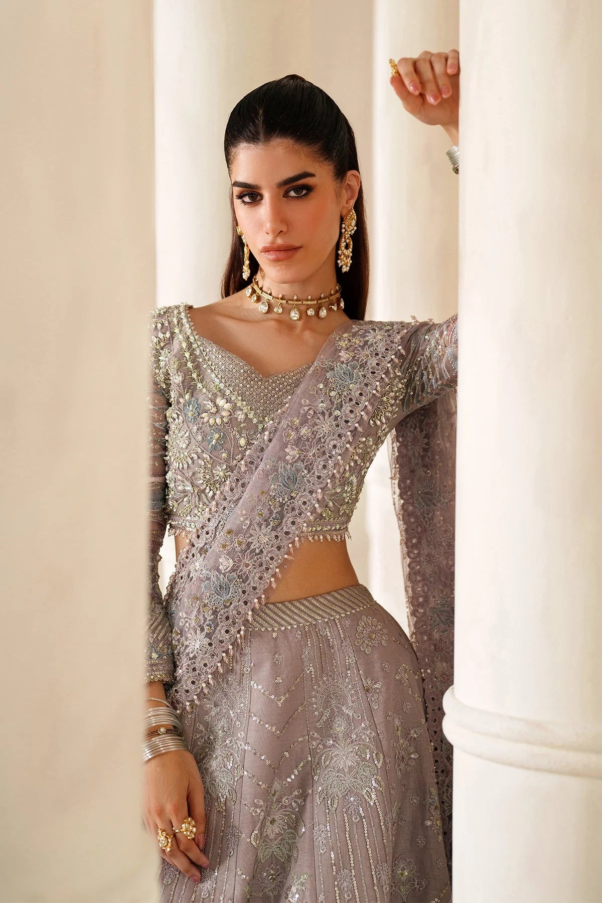 CH14-04 | Baroque Chantelle Unstitched Collection 2025