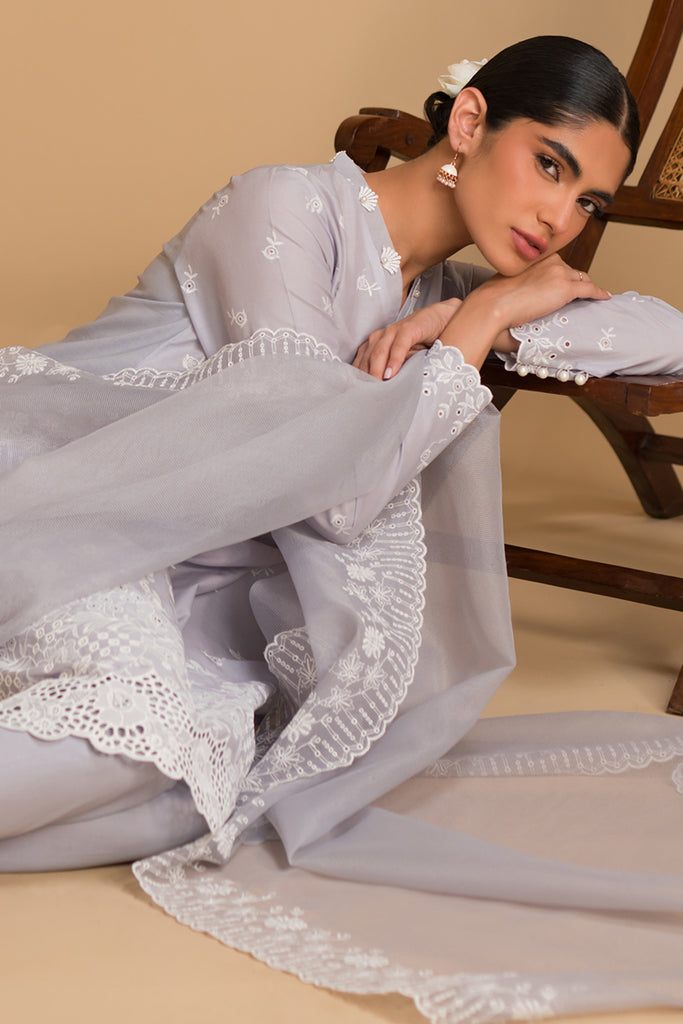 CELESTIAL BREEZE | Cross stitch | Chikankari Unstitched Collection 2024