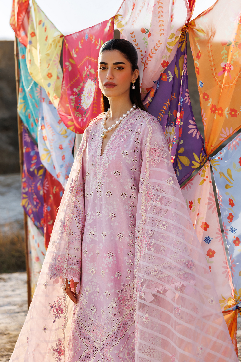 SUMMER SORBET |  Emaan Adeel | Sunlit Groove Luxury Lawn Unstitched Collection 2026