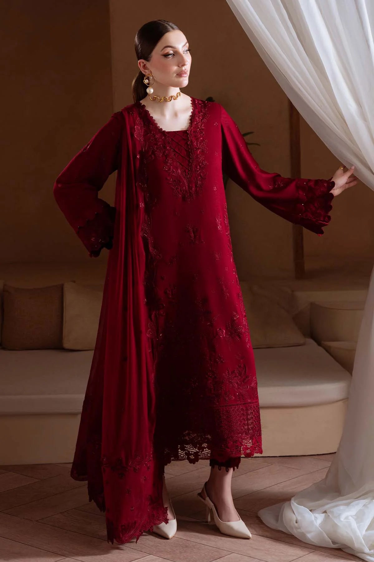 NE-173 | Nureh | Unstitched Karandi Collection 2025