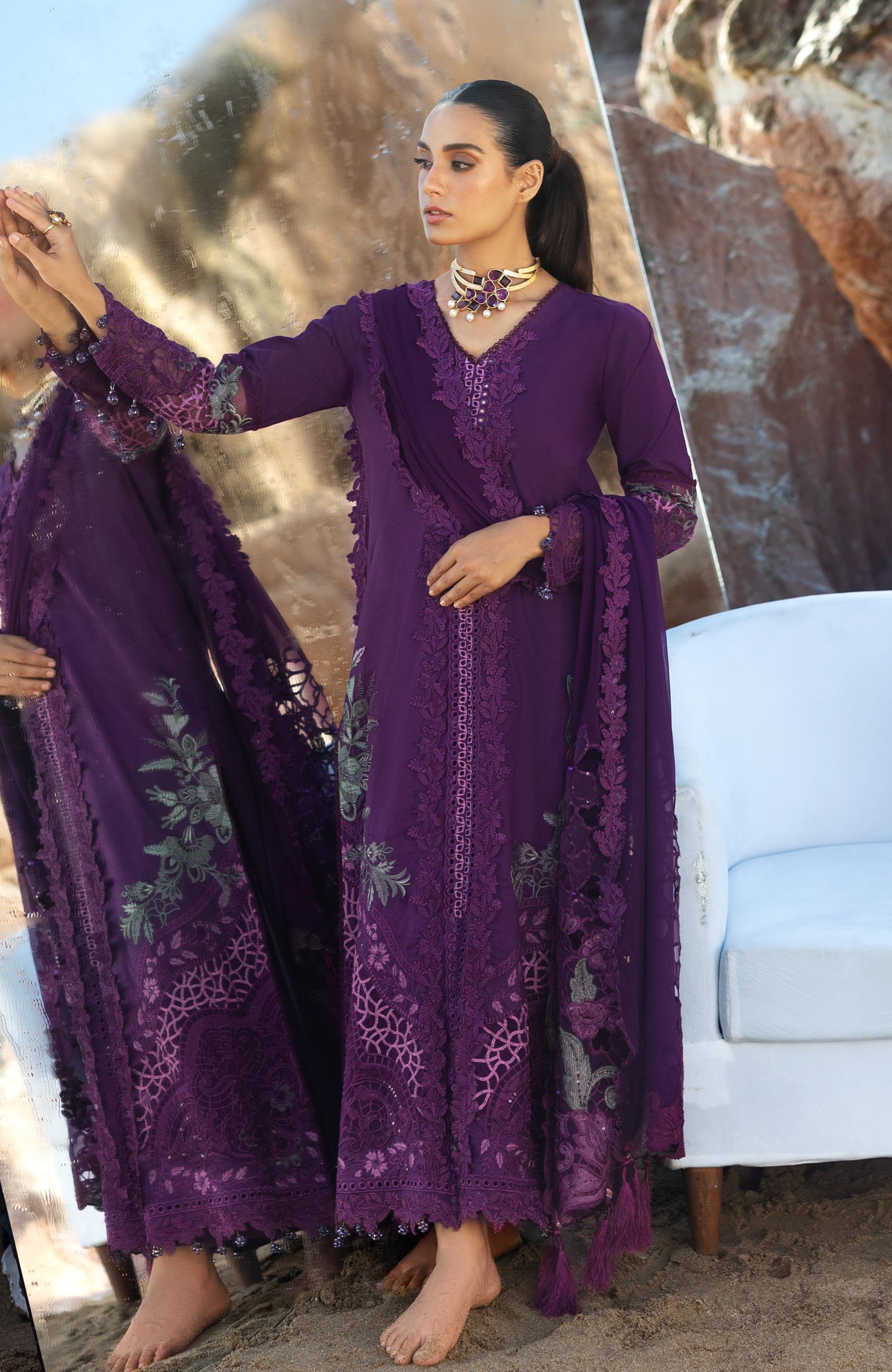 MLL-26-07 |  Al Zohaib | Mahiymaan Luxury Unstitched Lawn Collection 2026 