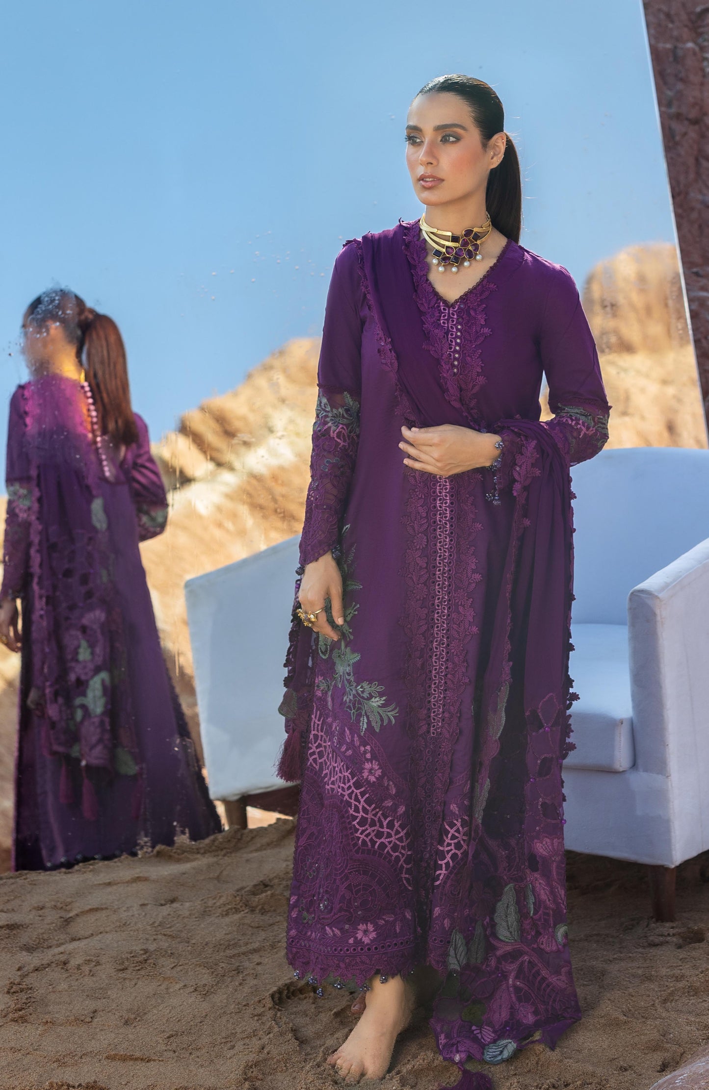 MLL-26-07 |  Al Zohaib | Mahiymaan Luxury Unstitched Lawn Collection 2026 