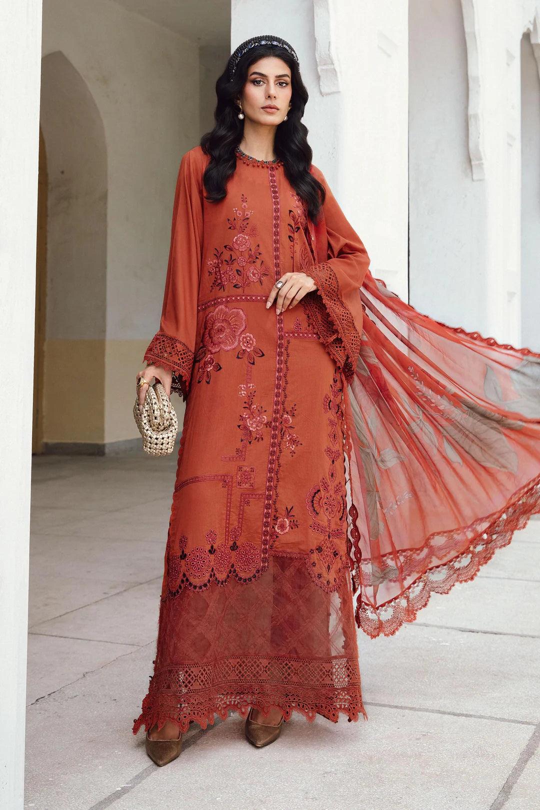 Maria B Mprints Rani Mahal Fall | Design # 1B Unstitched | Collection 2025