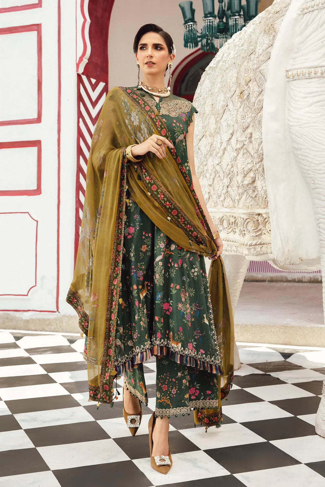 Maria B Mprints Rani Mahal Fall | Design # 7B Unstitched | Collection 2025