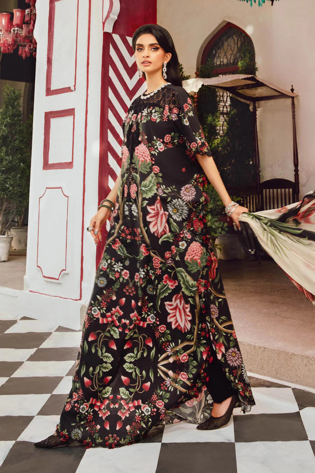Maria B Mprints Rani Mahal Fall | Design # 9B Unstitched | Collection 2025