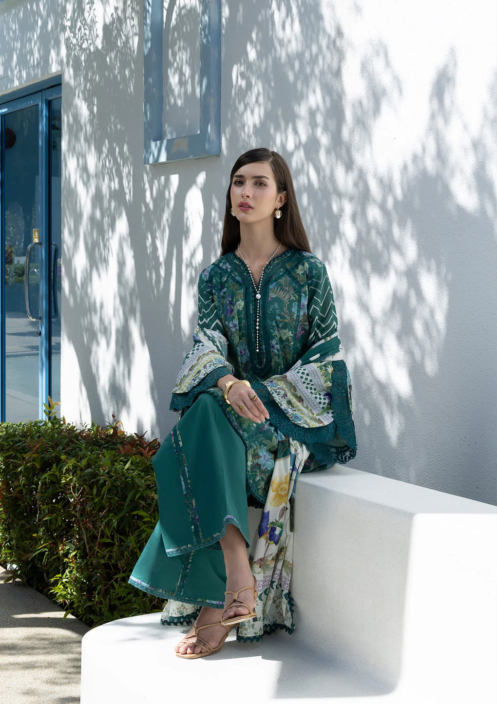 EPN-9A PEACOCK | Elaf | Santorini Prints Lawn Unstitched Collection 2026