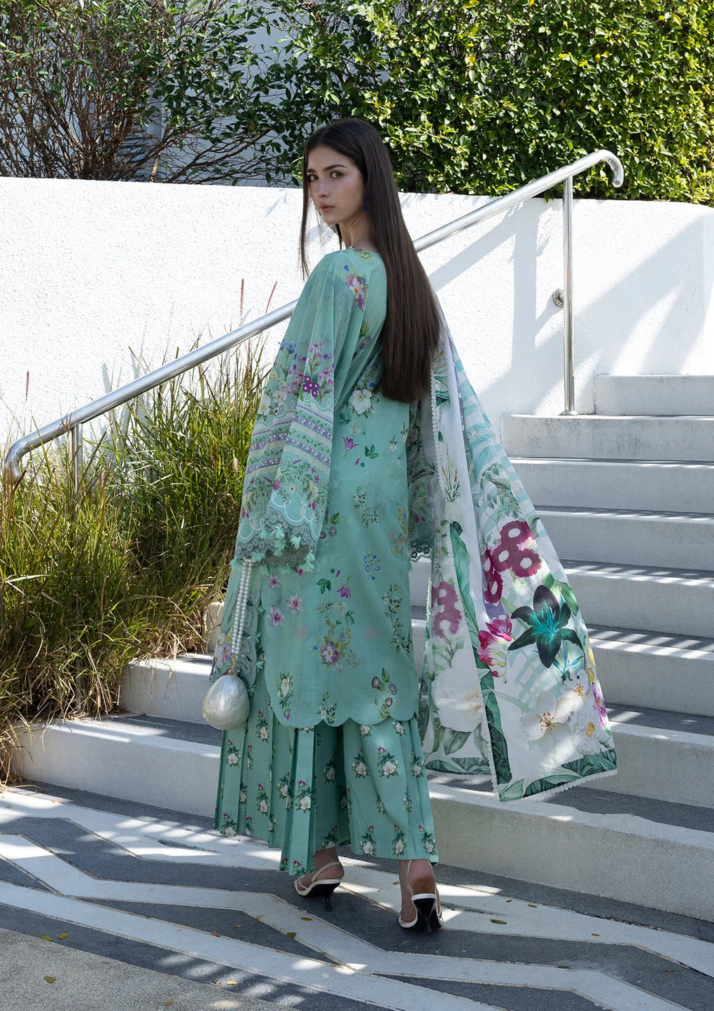 EPN-7A TEAL ME | Elaf | Santorini Prints Lawn Unstitched Collection 2026