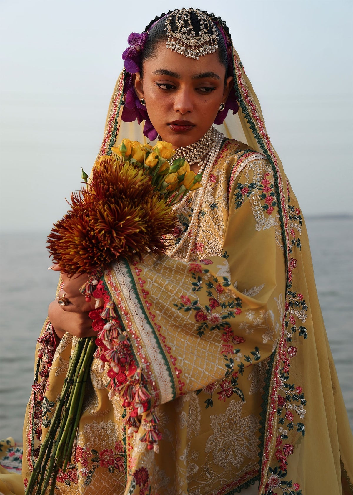 Ochre | Hussain Rehar | Kalabagh Luxury Lawn Collection 2026