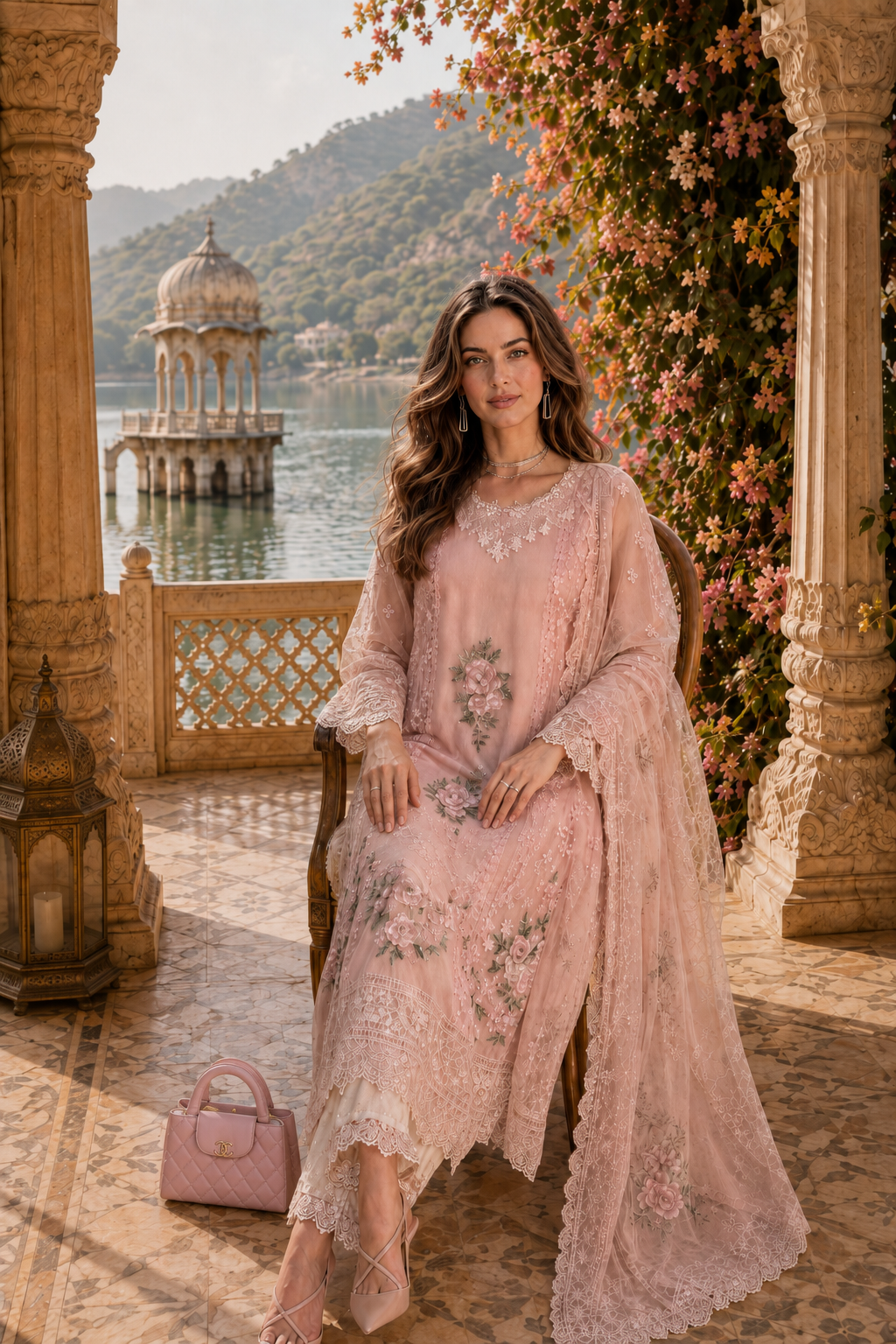 D2 - Satin Rose | Saadia Asad | Nooriyah Luxury Embroidered Chiffon Collection 2026