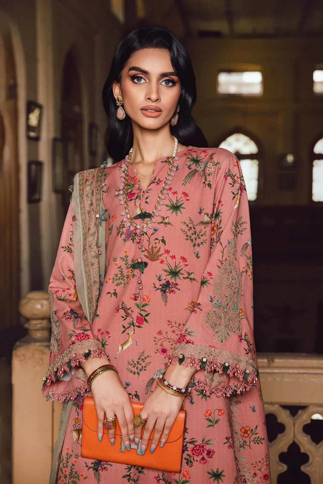 Maria B Mprints Rani Mahal Fall | Design # 7A Unstitched | Collection 2025