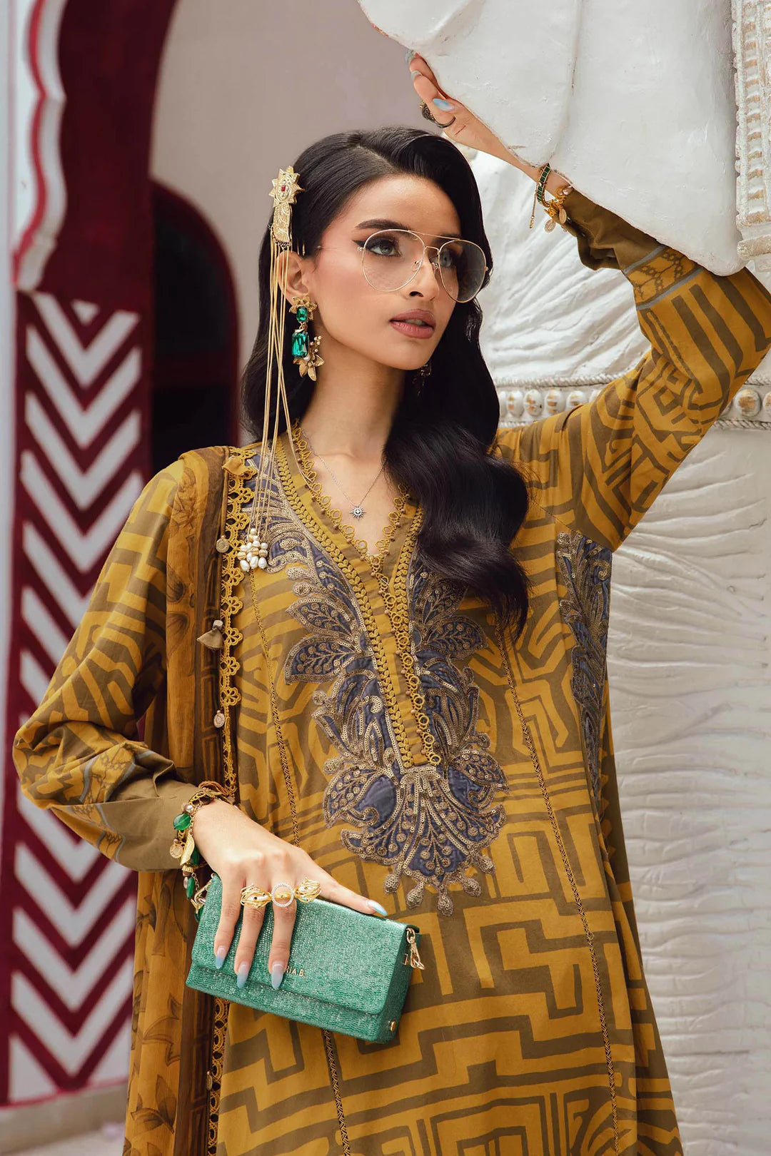 Maria B Mprints Rani Mahal Fall | Design # 3A Unstitched | Collection 2025