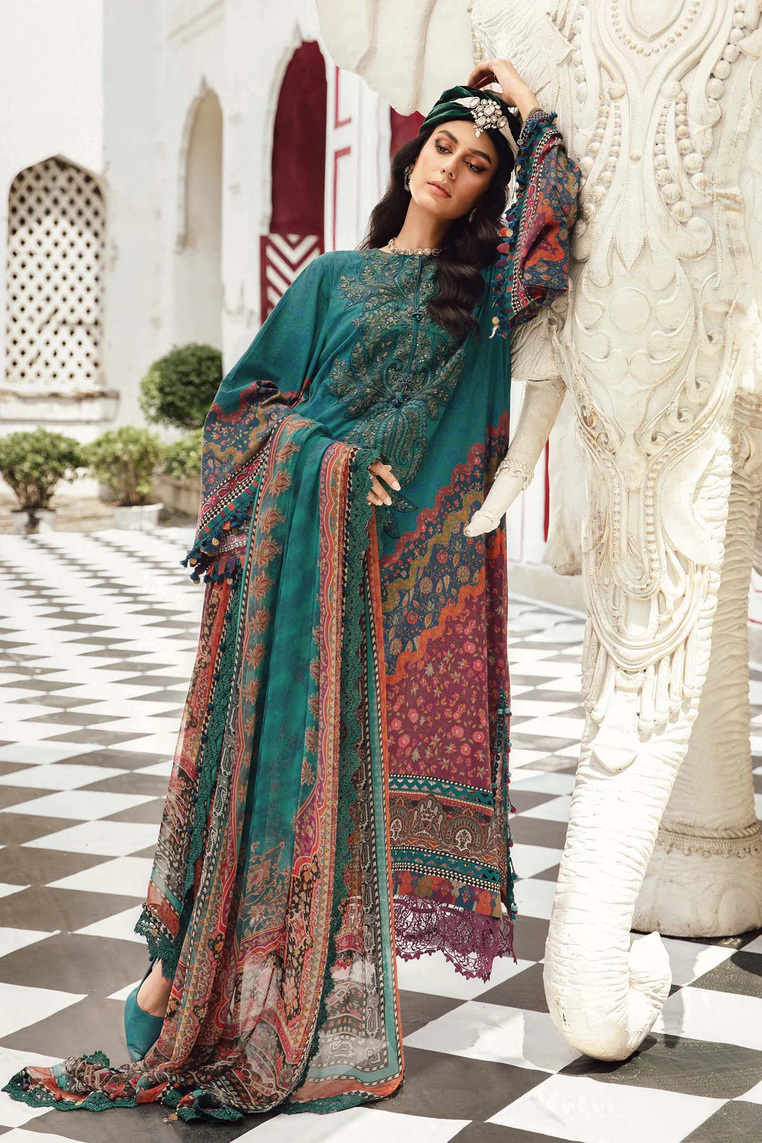 Maria B Mprints Rani Mahal Fall | Design # 10B Unstitched | Collection 2025