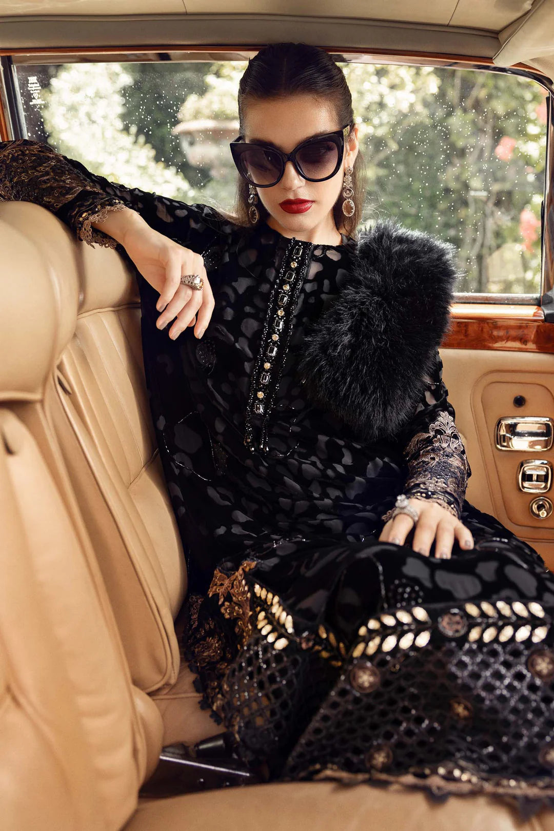 WL-1301- Black and Gold | Maria B Winter Luxe Collection 2025