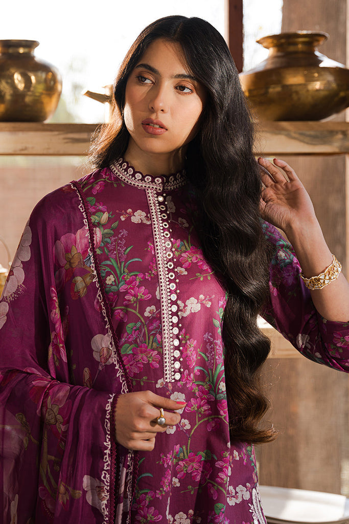 IRIS MAUVE | Cross Stitch | Unstitched Eid Lawn 2024